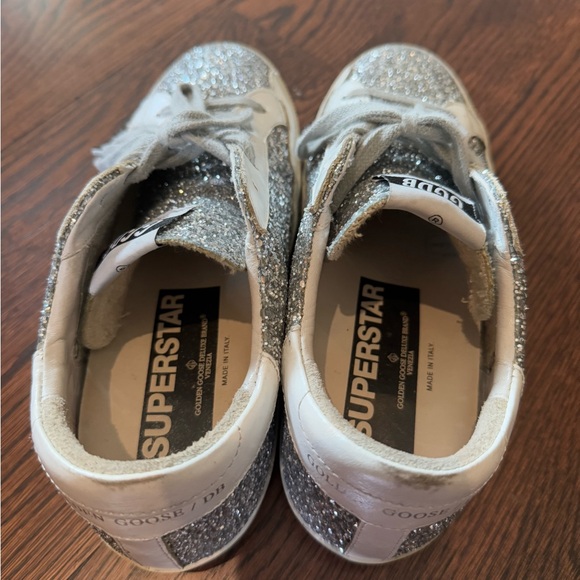 Golden Goose silver glitter sneaker with black star size 38 - Picture 3 of 8